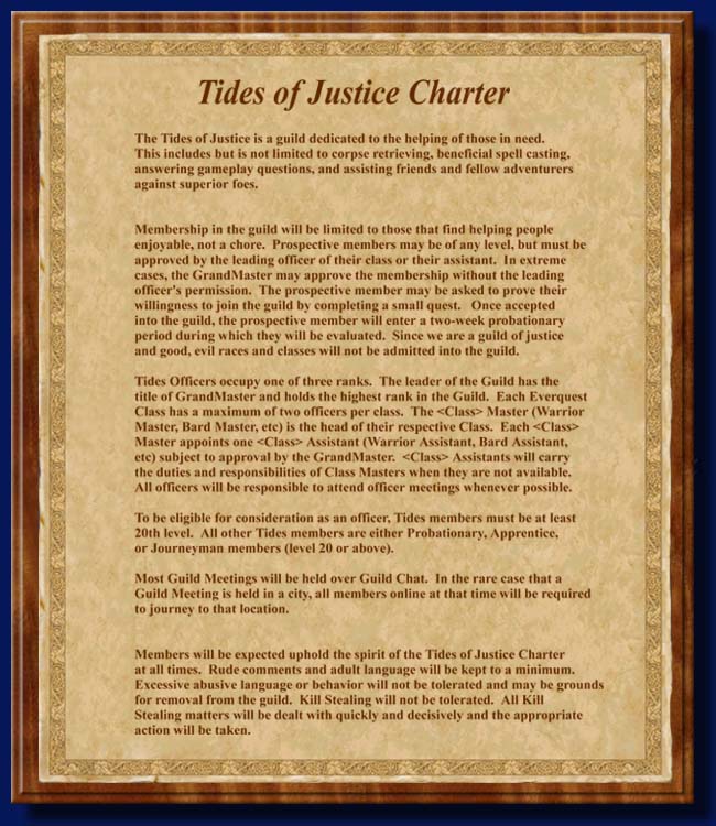 Tides Charter - Thou Shalt Not Kill Aldamir